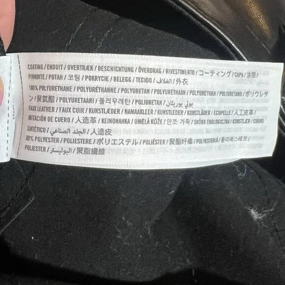 Abercrombie & Fitch Women 28/6 Curve Love Vegan Leather 90s Straight Pant Black - Picture 15 of 16